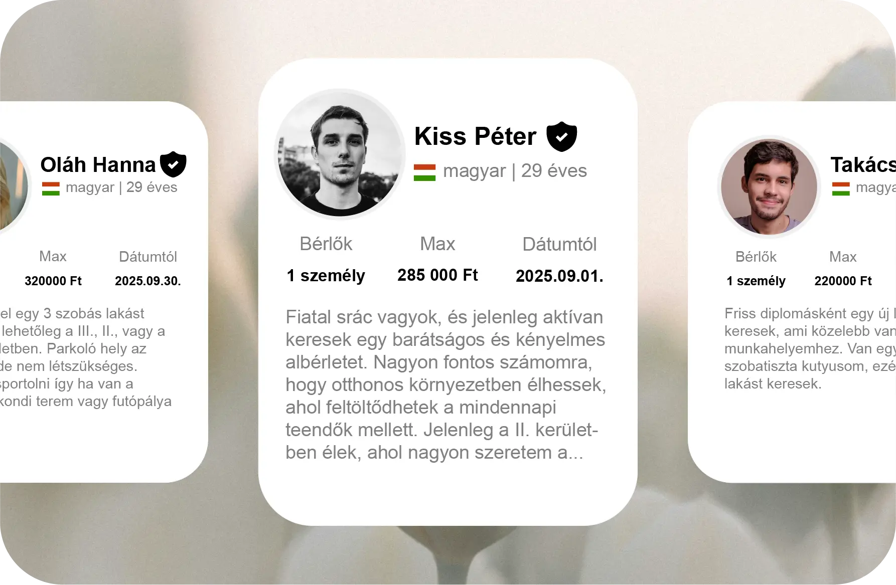 Hozz létre profilt és találj otthont